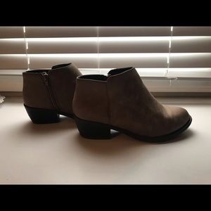 Brown ankle high boots